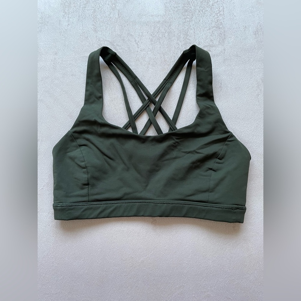 Lululemon Free To Be Serene Bra Size 6 Dark Olive